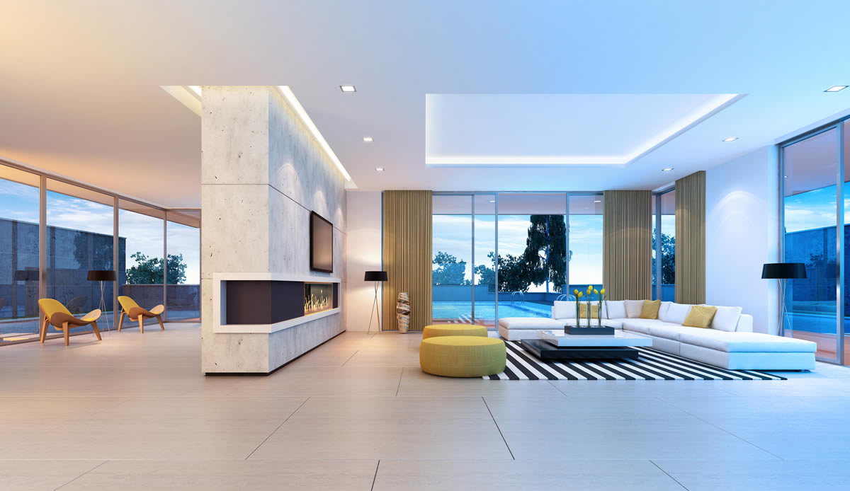 Contemporary luxury residential living room representing London and Manchester prime property investments